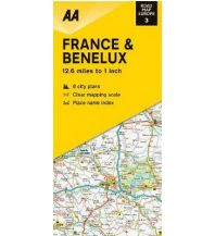 Road Maps AA Road Map - France (Frankreich) & Benelux  1:800.000 AA Publishing