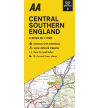 Straßenkarten Central Southern England 1:200 000 AA Publishing