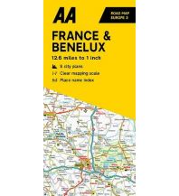 Road Maps AA Road Map - France (Frankreich) & Benelux  1:800.000 AA Publishing