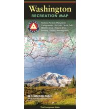 Road Maps North and Central America Benchmark Recreation Map Washington Benchmark