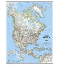 Amerika North America Classic laminated 1:8.950.000 National Geographic Society Maps