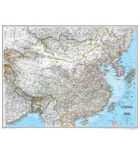 Asia China classic laminated 1:7.804.000 National Geographic Society Maps