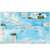 Poster und Wandkarten West Indies - Caribbean laminated 1:3.250.000 National Geographic Society Maps