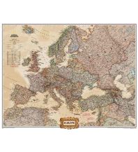 Poster and Wall Maps Europe Executive laminated 1:5.419.000 National Geographic Society Maps