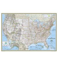 America USA political laminated 1:4.560.000 National Geographic Society Maps
