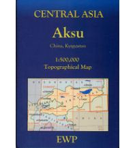 Hiking Maps EWP Topographical Maps Kirgistan/China - Central Asia - Aksu 1:500.000 EWP