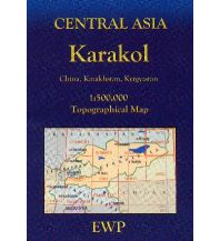 Hiking Maps EWP Topographical Maps Kasachstan/Kirgistan/China - Central Asia - Karakol 1:500.000 EWP