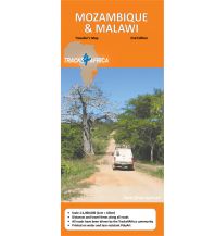 Straßenkarten Afrika Tracks4Africa Straßenkarte - Mozambique & Malawi 1:1.000.000 Tracks 4 Africa