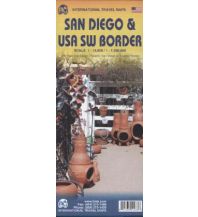 City Maps International Travel Map ITM San Diego & USA SW Border ITMB