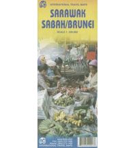 Road Maps ITMB Travel Map - Sarawak Brunei & Sabah (Indonesien) 1:620.000 ITMB