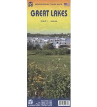 Road Maps North and Central America ITMB Travel Map Great Lakes 1:1.000.000 ITMB