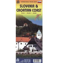 Straßenkarten Kroatien International Travel Map ITM Slovenia & Croatian Coast ITMB