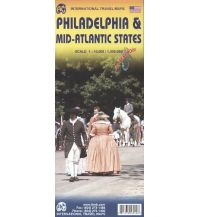 Straßenkarten Nord- und Mittelamerika ITMB Travel Map Philadelphia & Mid-Atlantic States 1:10.000 / 1:1.000.000 ITMB