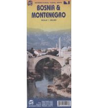 Straßenkarten International Travel Map ITM Bosnia & Montenegro ITMB