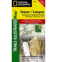 Wanderkarten Nord- und Mittelamerika 304 National Geographic Map - Tower, Canyon - Yellowstone National Park Nordost National Geographic - Trails Illustrated