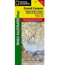 Wanderkarten USA Grand Canyon, Bright Angel Canyon, North & South Rims, National Park Arizona, USA National Geographic - Trails Illustrated