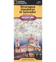 Road Maps Nicaragua, Honduras, El Salvador National Geographic Society Maps