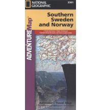 Road Maps Southern Norway, Sweden National Geographic Society Maps