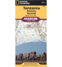 Straßenkarten Tanzania, Rwanda, Burundi National Geographic Society Maps