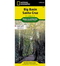 Hiking Maps USA National Geographic Map 816, Big Basin, Santa Cruz 1:40.000 National Geographic - Trails Illustrated