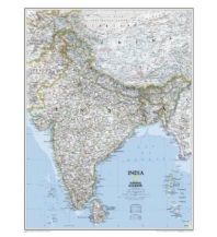 Poster and Wall Maps India classic 1:6.450.000 National Geographic Society Maps