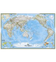 Poster and Wall Maps World Classic Pacific Centered laminated 1:22.445.000 National Geographic Society Maps