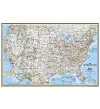 America USA Classic laminated 1:5.429.000 National Geographic Society Maps
