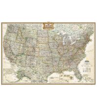 Poster and Wall Maps USA Executive laminated 1:5.429.000 National Geographic Society Maps