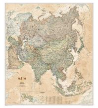 Poster and Wall Maps Asia Executive laminated 1:13.812.000 National Geographic Society Maps