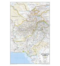 Poster and Wall Maps Wandkarte Afghanistan & Pakistan laminiert 1:3.363.000 National Geographic Society Maps