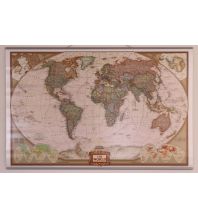 Weltkarten National Geographic Wall Map Wandkarte - Welt World Political Executive laminated with hanging strips National Geographic Society Maps