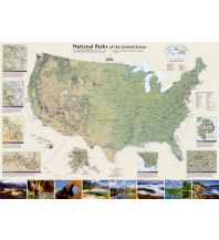 Poster und Wandkarten National Parks of the United States laminated National Geographic Society Maps