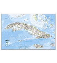 Poster and Wall Maps Cuba Classic laminiert 1:1.500.000 National Geographic Society Maps