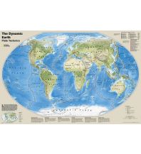 Poster and Wall Maps The Dynamic Earth Plate Tectonics laminated 1:45.500.000 National Geographic Society Maps