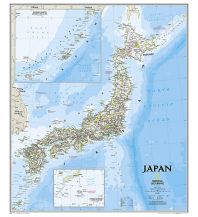 Asia Japan Classic laminated 1:3.100.000 National Geographic Society Maps
