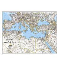 Africa Mediterranean Countries laminated 1:6.957.000 National Geographic Society Maps