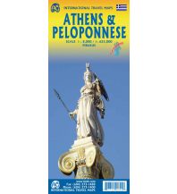 Straßenkarten Athens &b Peloponnese 1:8.000/ 1:625.000 ITMB