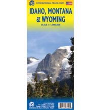 Road Maps North and Central America ITMB Travel Map Idaho, Montana, & Wyoming ITMB