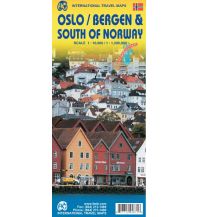 City Maps ITMB Travel Map - Oslo Bergen South of Norway 1:10.000 / 1:250.000 ITMB