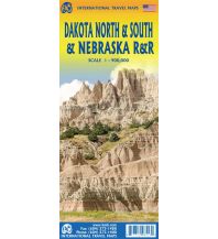 Straßenkarten Nord- und Mittelamerika Dakota North & South & Nebraska R&R 1:900.000 ITMB