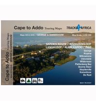 Straßenkarten Südafrika Tracks4Africa Strassenkarte Cape to Addo Touring Map SC5 & SC6 / George to Karredouw 1:200.000 Tracks 4 Africa