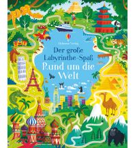 Kinderbücher und Spiele Der große Labyrinthe-Spaß: Rund um die Welt Usborne Verlag