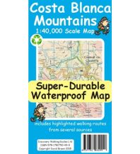 Wanderkarten Spanien Discovery super-durable waterproof Map Costa Blanca Mountains 1:40.000 Discovery Walking Guides Ltd.