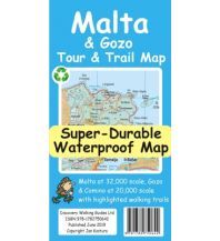 Hiking Maps Europe Discovery super-durable waterproof Map Malta & Gozo 1:32.000/1:20.000 Discovery Walking Guides Ltd.