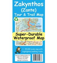 Hiking Maps Ionian Islands Discovery super-durable waterproof Map Zákynthos (Zante) 1:35.000 Discovery Walking Guides Ltd.