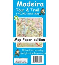 Hiking Maps Portugal Discovery paper map Madeira 1:40.000 Discovery Walking Guides Ltd.