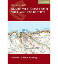 Wanderkarten England Cicerone Map Booklet Großbritannien - Walking the South West Coast Path, Band 1, 1:25.000 Cicerone