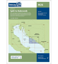 Nautical Charts Croatia and Adriatic Sea Imray Seekarte Kroatien - M26 Split to Dubrovnik 1:220.000 Imray, Laurie, Norie & Wilson Ltd.