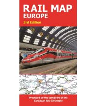 Railway Rail Map Europe / Eisenbahnkarte Europa European Rail Timetable