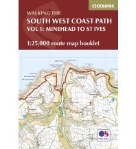 Wanderkarten England Cicerone Map Booklet Großbritannien - Walking the South West Coast Path, Band 1, 1:25.000 Cicerone